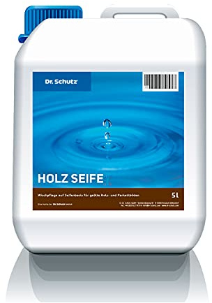 Dr. Schutz Holzseife 5L | Reinigung & Pflege für geölte Holzböden | 2-in-1-Wischpflege für schönes Parkett