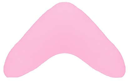 Dukal | Bumerangkissen/Lesekissen + Bezug aus hochwertigem DOPPEL-Jersey (100% Baumwolle) | Farbe: rosé