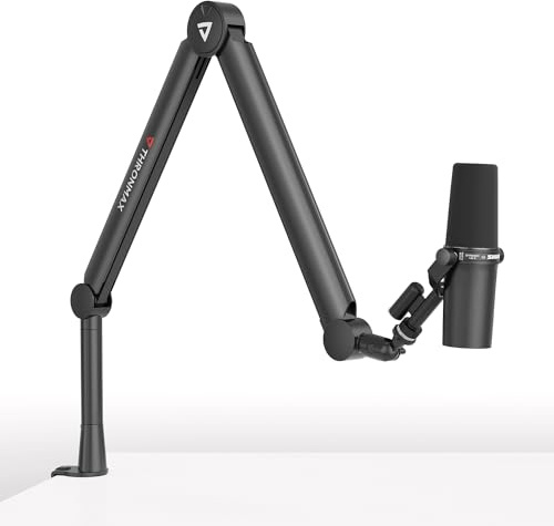 THRONMAX S8 Mikrofon arm, Mikrofonständer für Game Streaming und Broadcasting, Stabiler und universeller Mikrofonarm mit 1/4，3/8 auf 5/8 Adapter, Ganzmetall und voll einstellbarer für Blue Yeti