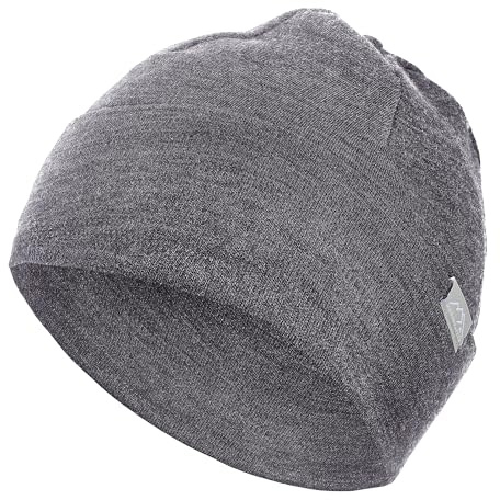 Merino.tech 100% Merinowolle Mütze Kinder - Merino Mütze Jungen und Mädchen, Thermomütze Kinder aus Reiner Wolle für jeden Tag (Grey Melange)