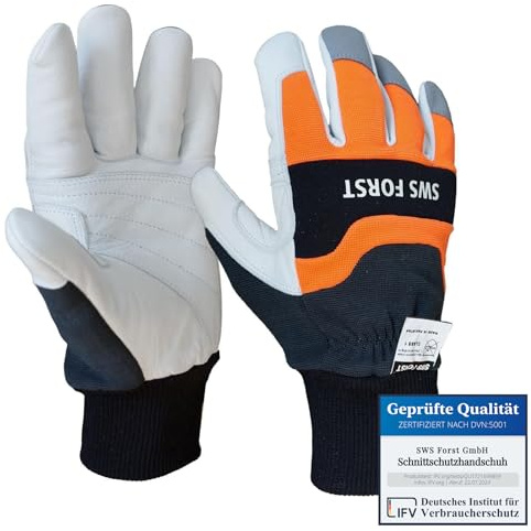 SWS Forst Schnittschutzhandschuh Forsthandschuh Klasse 1 Gr. S-XL