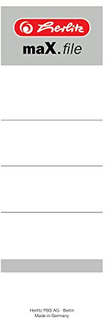 Herlitz 5966106 Rückenschild 60 x 190 mm für 8 cm-Ordner, selbstklebend, 10 Stück, weiß