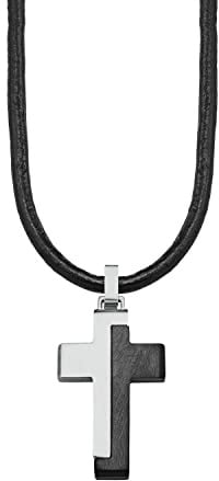 s.Oliver Kette mit Anhänger Edelstahl/Leder Jungen Kinder Halsschmuck, Motiv, Kommt in Schmuck Geschenk Box