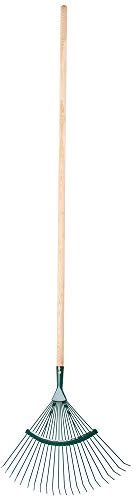 KADAX Rechen, Laubrechen, regulierbare Harke mit Stiel für Garten, Rasen, Bequeme Gartenharke, Laubfächer, Laubbesen, Gartenwerkzeug, Gartengerät (Draht)