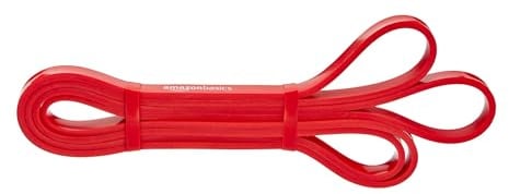 Amazon Basics Fitnessband, Widerstandsband, Rot, 4,5 bis 16 kg (1,27 cm Breite)