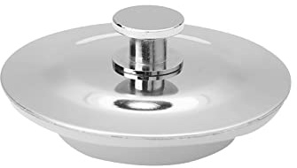 Abflussstopfen Badewanne Silber 44 mm, Edelstahl Badewannenstöpsel, Waschbecken Stöpsel Verschluss für Bad Küche Waschbecken (1 Stück)