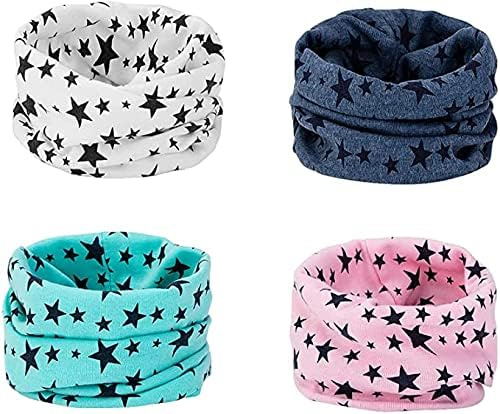 Richaa Herbst Kinder Mütze & Loop Schal Set Mode Frühling Baumwolle Beanie Halstuch Mädchen Jungen