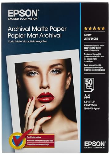 Epson A4 Archival Matte Photo Paper 189 g/m2, 50 Blatt