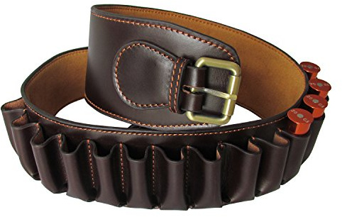 Tourbon, Bandolier/Munitionsgürtel aus echtem Leder, Stärke 12
