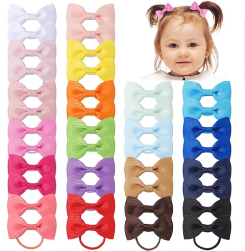 40pcs Baby Mädchen Haarschleifen Haargummis Elastisches Stirnband Pferdeschwanzhalter Gummiband Haarseile Haarschmuck für Kinder Kleinkinder Kleine Mädchen