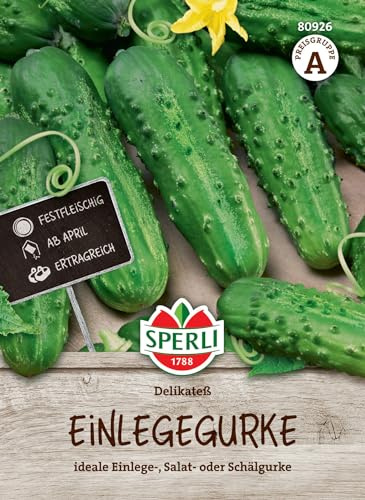 80926 Sperli Premium Gurken Samen Landgurke Delikateß | Freilandgurke | Gewächshausgurke | Gurken Samen Freiland | Gurken Saatgut