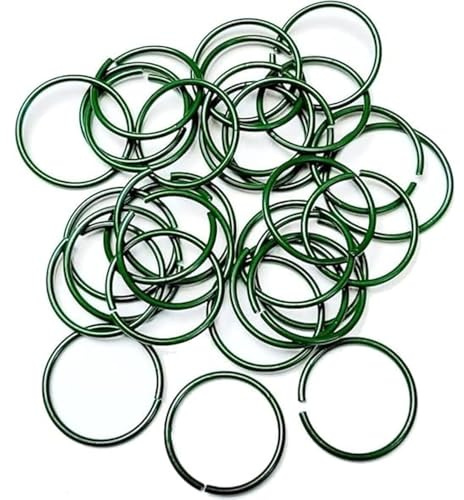 ZOPPER 100 Garten-Pflanzenringe, wiederverwendbar, grün, kunststoffbeschichtet, Twisty Ties zur Sicherung von Pflanzen, Reben und Stängeln, für Innen- und Außenpflanzen