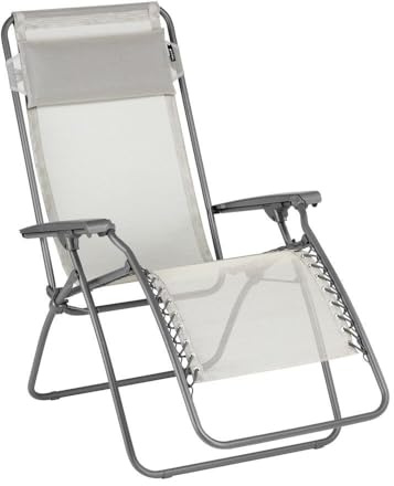 Lafuma Mobilier -Relaxsessel Zero Gravity RT 2 -Klappbarer Liegestuhl für Terrasse, Garten -Strapazierfähiges Batyline®-Gewebe -Mehrpositionenliege, Komfortabel, Roggenbeige