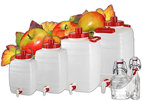 Wasserflasche, Kunststoff, rechteckig, Ref. 87 + Hahn, 25 l