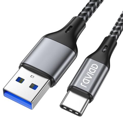 RAVIAD USB C Kabel 1M, USB C Ladekabel, USB 3.0 & QC 3.0 Schnellladekabel USB C Ladekabel, Datenkabel USB-C Kompatibel für iPhone 17 16 15 Pro Max, Samsung Galaxy S24 S23 S22 S21 Note 10, Huawei P60