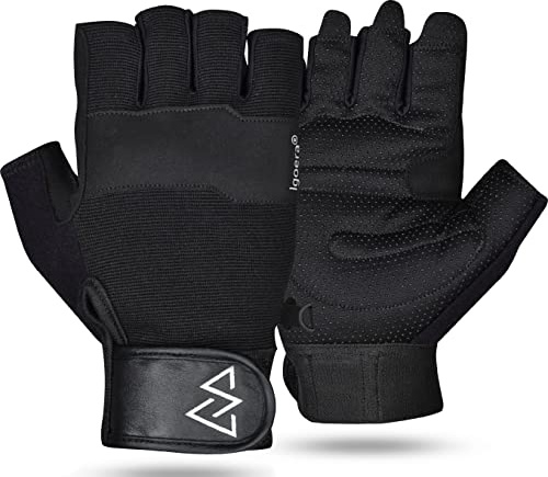 Igoera®️ Kletterhandschuhe mit hochwertigen u. robusten Nähten, Fingerhandschuhe zum Klettern u. Bouldern für mehr Grip u. Schutz am Fels u. an der Wand, Unisex (M)