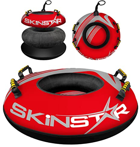 SkinStar Snow Tube Profi 70 cm Schneereifen Rutschreifen Schlitten rot | Ø 70 cm aufgeblasen