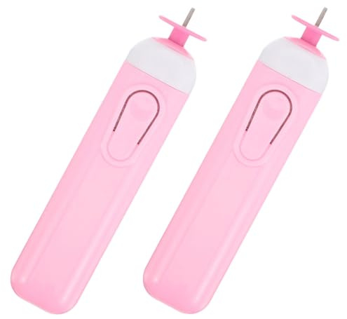 Elektrischer Quilling Stift, 2 Stück, Automatische Schlitzung, Präzise | Papierbasteln für Heim Selbstgemacht, Kunststoffgehäuse in Rosa, Leichtes Design, Zeitsparend, Zwei Stück