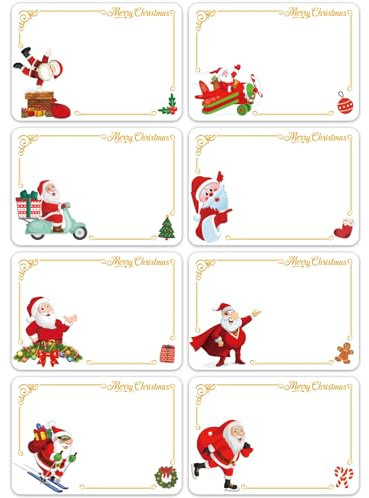 AMLOOPH Geschenkanhänger Weihnachten 120 Aufkleber Weihnachtsaufkleber