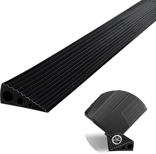 CUTIS Türschwellenrampe, 90x7x3cm, Rampe Saugroboter, Rampe Türschwelle | Türschwellenrampe Saugroboter, Geeignet für Kinderwagen, Einkaufswagen und E-Scooter, Schwellenrampe Saugroboter (Schwarz)