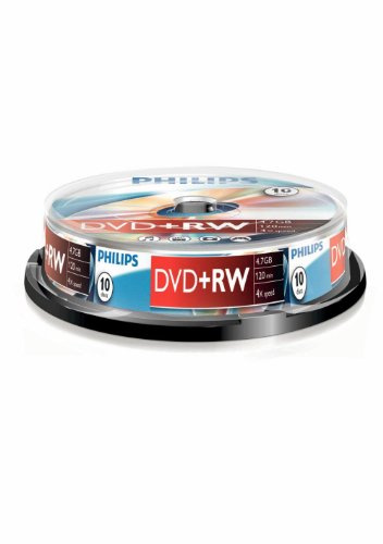 PHILIPS DVD+RW Rohlinge 4.7GB 4X Data 10er Spindel