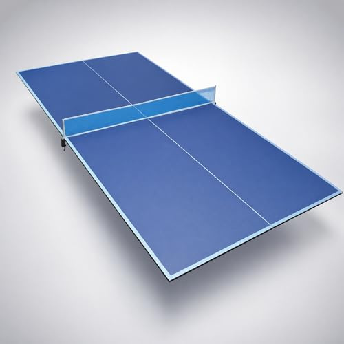 klappbare Tischtennisplatte, platzsparender Tischtennistisch, wetterfeste Mini Tischtennisplatte, faltbar Outdoor & Indoor, kleine mit Standfuß