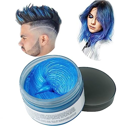 Haarfarbe Wachs, natürliche Matte Frisur für Party. Cosplay, Halloween (blau)
