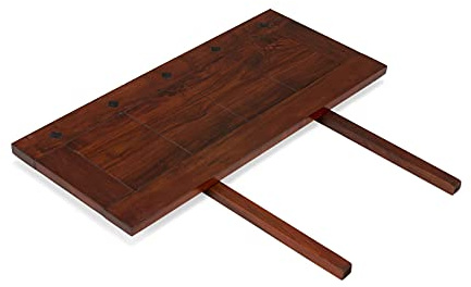 Woodkings Ansteckplatte Texas aus massiver Akazie – Tischverlängerung rechteckig mit verstellbaren Holmen – 40 x 90 cml