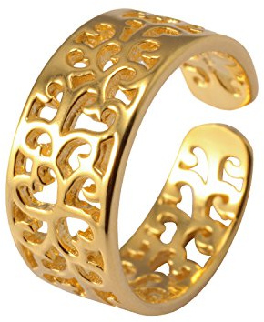 VIKI LYNN Verstellbarer Zehenring für Damen Vintage-Design Geschenk für Frauen