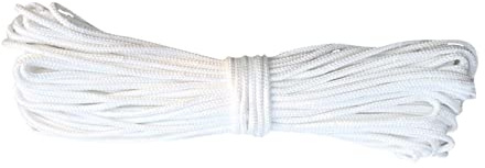 20 Meter Raffrolloschnur, weiße geflochtene Schnur, Jalousienschnur, weiße Schnur, Bilderschnur, geflochtene Kordelrahmen, hängende Schnur, Raffrollos-Schnur für Bastelrollo, 2 mm