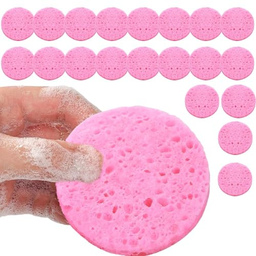 Gesichtsreinigungschwamm, Holzzellstoff -Baumwoll -Gesichtsreinigungschwamm | Breite Anwendungen kosmetische Spa -Schwämme, Cellulose -Gesichtsschwämme für die Entfernung von Fase -Waschmittel