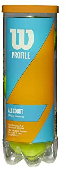 Wilson Tennisbälle Profile All Court, für alle Beläge, gelb, 3er Dose, WR8205001001