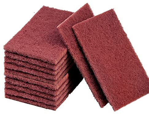 Scheuerschwamm Nylon 10 Stück Carborundum Scheuertuch Kratzfrei Putztuch | Durable Heavy Duty Scour Pad Allzweck Scrub Schwamm Scheuerschwamm Scratch Topf Scrubber Pads Reinigungsschwamm