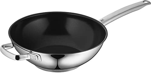 WMF Durado Wokpfanne Induktion 28 cm, Antifhaftbeschichtung, für alle gängigen Herdarten geeignet, backofenfest bis 260°C, Wok Edelstahl