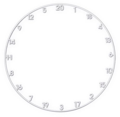 Zahlenring Dartscheibe - Premium Edition - passend für Fast alle Dartboards. Upgrade Your Dartboard. Extra dick