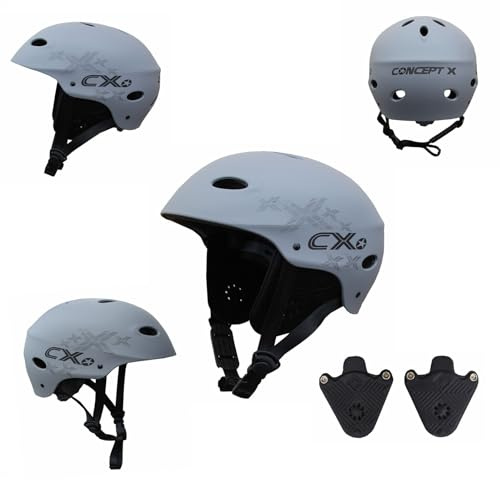 Concept X Helm Kiten Surfen Wakeboard Kajak GRAU