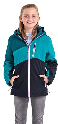 Killtec Mädchen Ksw 166 Grls Jckt Skijacke/ Funktionsjacke Mit Abzippbarer Kapuze Und Schneefang, Dunkel Türkis, 140 EU
