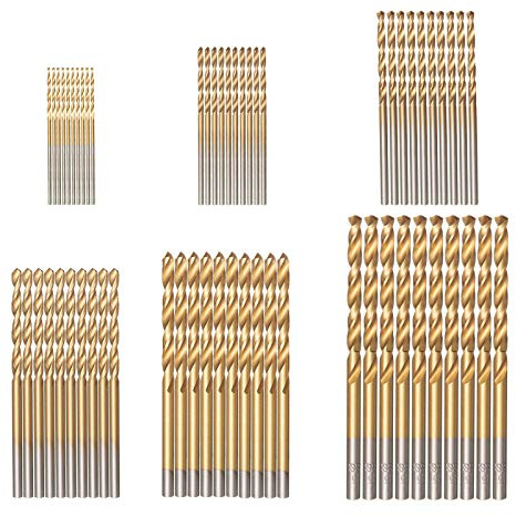 HPMAISON 60 Stück 1/1,5/2/2,5/3/3,5mm HSS Bohrer Set Metall Spiralbohrer Set Handspiralbohrer Bohrersets Werkzeuge für Bohren Holz Kunststoff und Aluminium