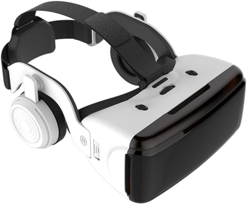 VR Headset, Einstellbare 3D Virtual Reality Brille, HD Lens Viewer mit Anti-Blaulichtschutz, Weiche Gesichtspolsterung, Breite Telefon-Kompatibilität, Perfekt für, Reisen (ABS)