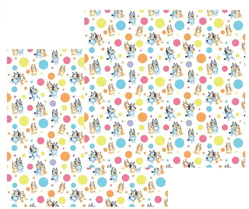 Geschenkpapier-Set, Blau, 2 Packungen mit 4 m Geschenkpapier, Geburtstagsrolle