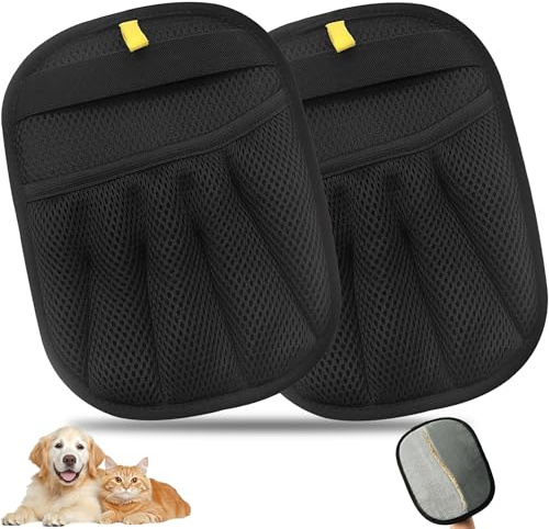 Dreaku Tierhaarentferner Handschuh, Fell Magnet Handschuh, Wiederverwendbare Handschuh Tierhaarentfernung Antistatische für Sofas Kleidung Reinigung Entfernen (2 Stück)