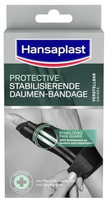Hansaplast Protective stabilisierende Daumen-Bandage, Daumenschiene unterstützt & entlastet das Gelenk, Daumenstütze fördert die Regeneration, Unisex