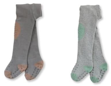 Petinard Label Krabbelstrumpfhose 2er-Pack ABS Sohle für Unisex, Jungs und Mädchen, Strumpfhose mit Anti Rutsch Noppen,krabbelstrumpfhose