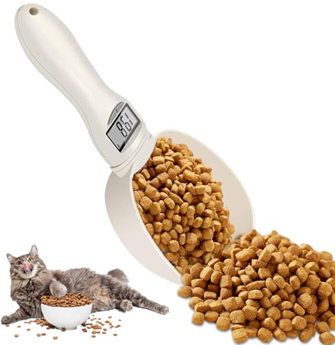 Sporgo Digitale Löffelwaage 1g Genauigkeit: 800g Digitale Küchenwaage mit LCD Display Messlöffel, Abnehmbaren Löffelwaage für Hundefutter, Milchpulver, Gewürze und Lebensmittel