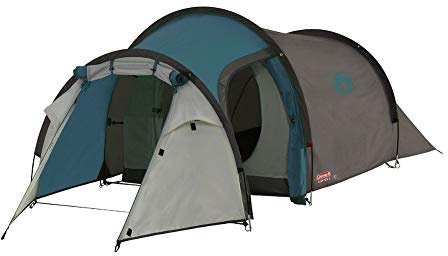 Coleman Zelt Cortes 2/3 Personen, 2/3 Mann Zelt, Tunnelzelt, Festivalzelt, leichtes Trekkingzelt mit Vorzelt, wasserdicht WS 2.000mm