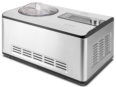 CASO Ice Creamer - 2 in 1 Design Eismaschine und Joghurtmaschine mit Kompressortechnik, kein Vorkühlen notwendig, produziert bis zu 2 Liter Eiscreme, Speiseeis oder Joghurt