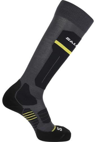 Salomon Spark Unisex-Socken Ski Snowboarden, Wärme, Komfort und bleiben an Ort und Stelle, Schwarz, 75 - 10