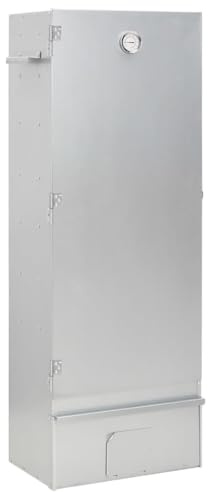 vidaXL Räucherofen, Räucherschrank mit Holzspänen Kaltrauchgenerator Thermometer, Räucherkammer für Außen, Räuchergrill Räucherzubehör, Verzinkter Stahl