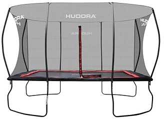 HUDORA 4square - Großes Rechteckiges Outdoor Trampolin 244x366/215x305cm - Sporttrampolin Für Bis Zu 120kg - Familien-Trampolin Mit Hoher Sprungkraft - Qualitätsprodukt