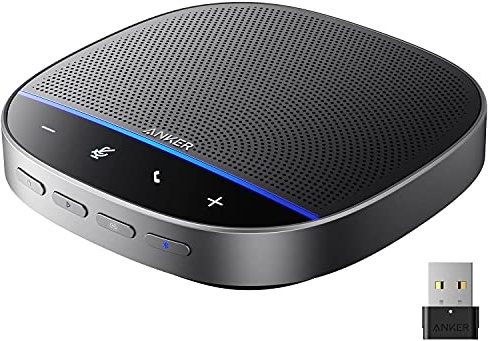Anker, PowerConf S500, Konferenzlautsprecher, Mikrofon(Generalüberholt) | USB-C & Bluetooth, Lautsprecher für Anrufe, Meetings und Konferenzen, integrierte Mikrofone für intelligente Sprachaufnahmen